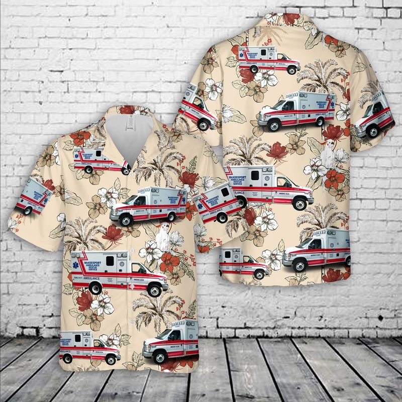 Pennsylvania McKeesport Ambulance Rescue Service Hawaiian Shirt