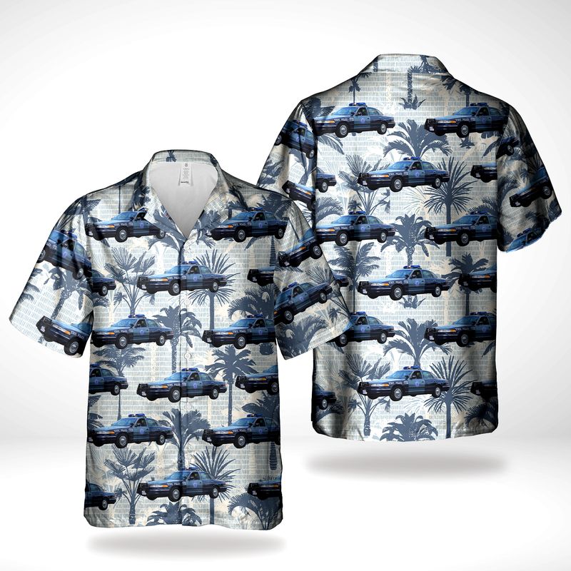Massachusetts State Police MSP Ford Crown Victoria Hawaiian Shirt