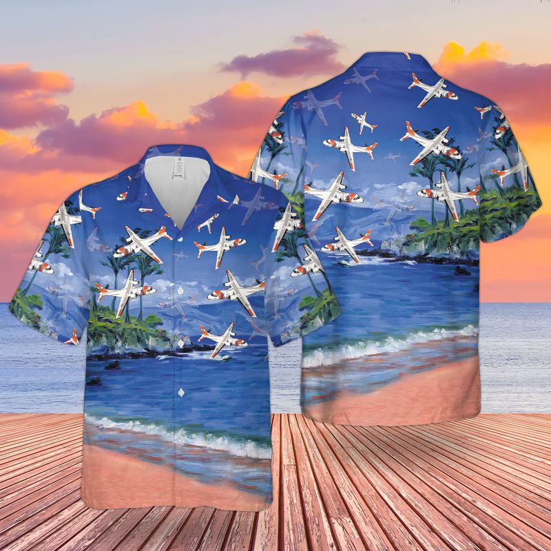 US Coast Guard HC-144 Ocean Sentry Hawaiian Shirt