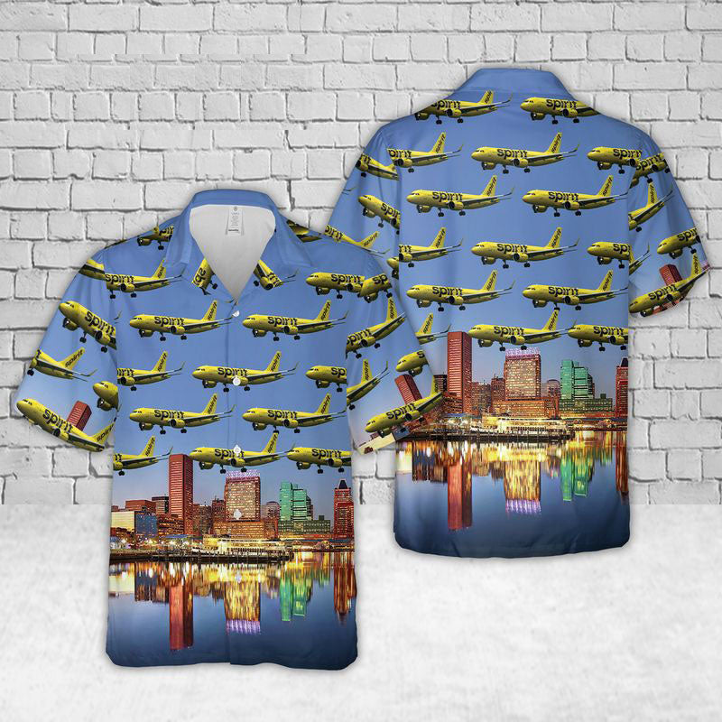 Spirit Airlines Airbus A320 Hawaiian Shirt
