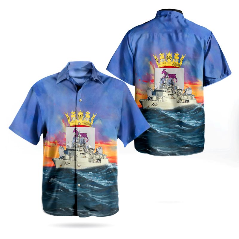 Portuguese Navy Marinha Portuguesa NRP Alvares Cabral (F331) Hawaiian Shirt