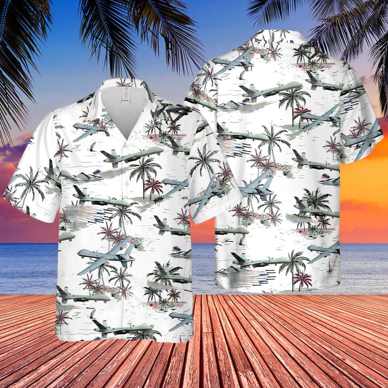 General Atomics MQ-9 Reaper Hawaiian Shirt