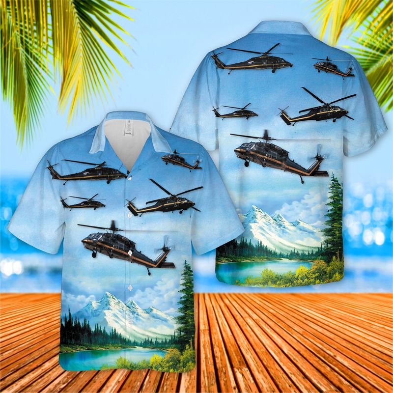 US Department of Homeland Security Sikorsky UH-60A Black Hawk Hawaiian Shirt