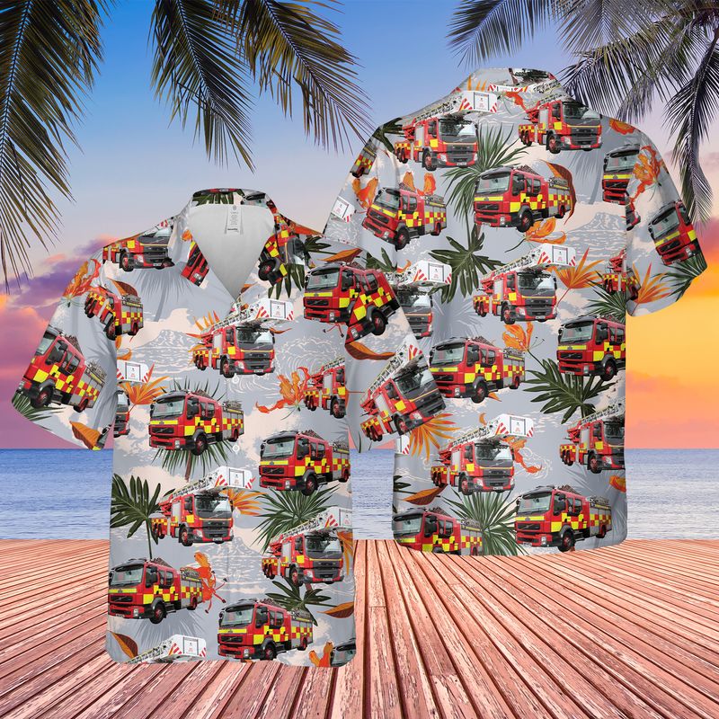 Northern Ireland Fire and Rescue Service Hawaiian Shirt