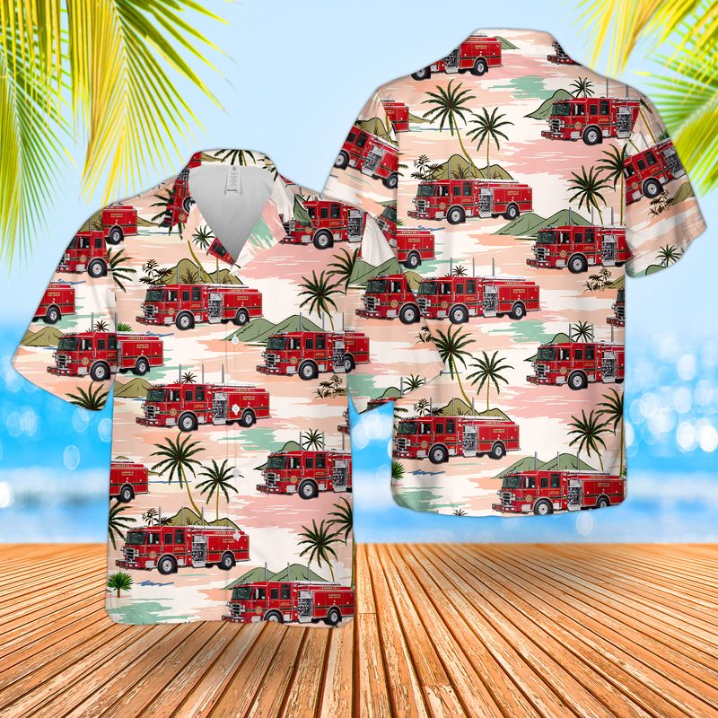 Jacksonville Fire and Rescue Department Pumper Hawaiian Shirt
