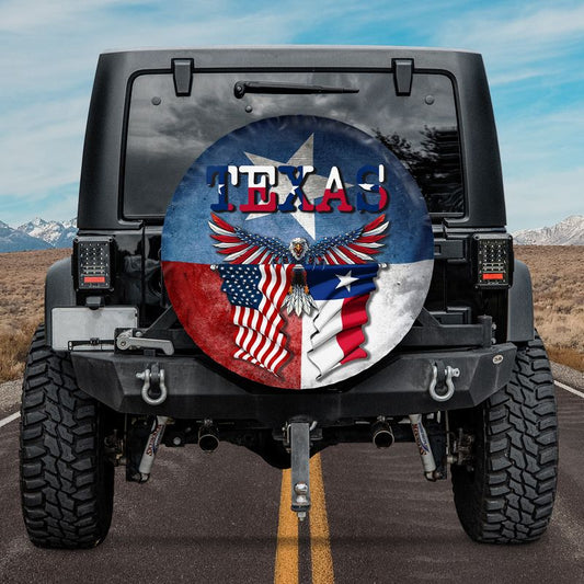 Texas Flag Texas American Eagle Spare Tire Cover