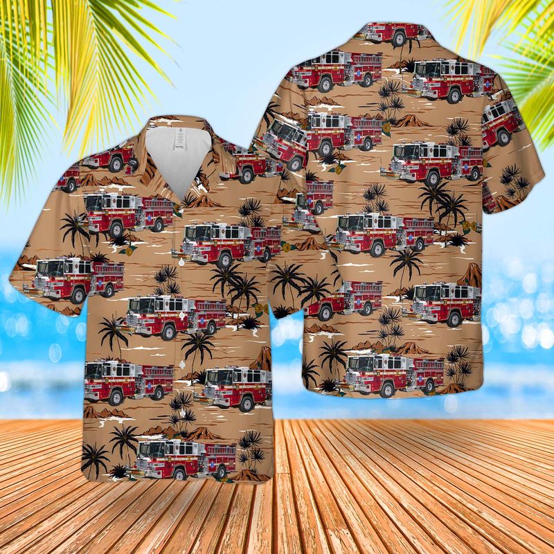 Florida Winter Park Fire Rescue Department Hawaiian Shirt