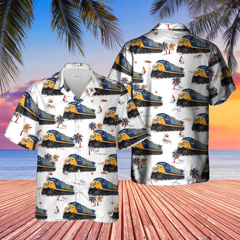 CSX Transportation GE AC6000CW Locomotive Hawaiian Shirt