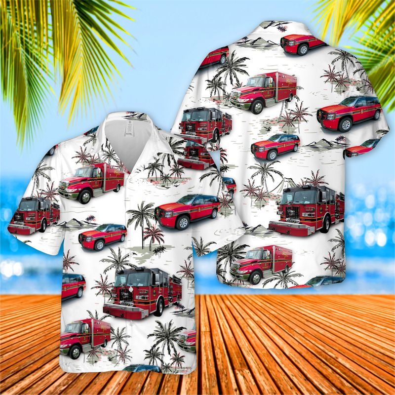 Hamilton Township Fire Rescue Warren County Ohio Hawaiian Shirt
