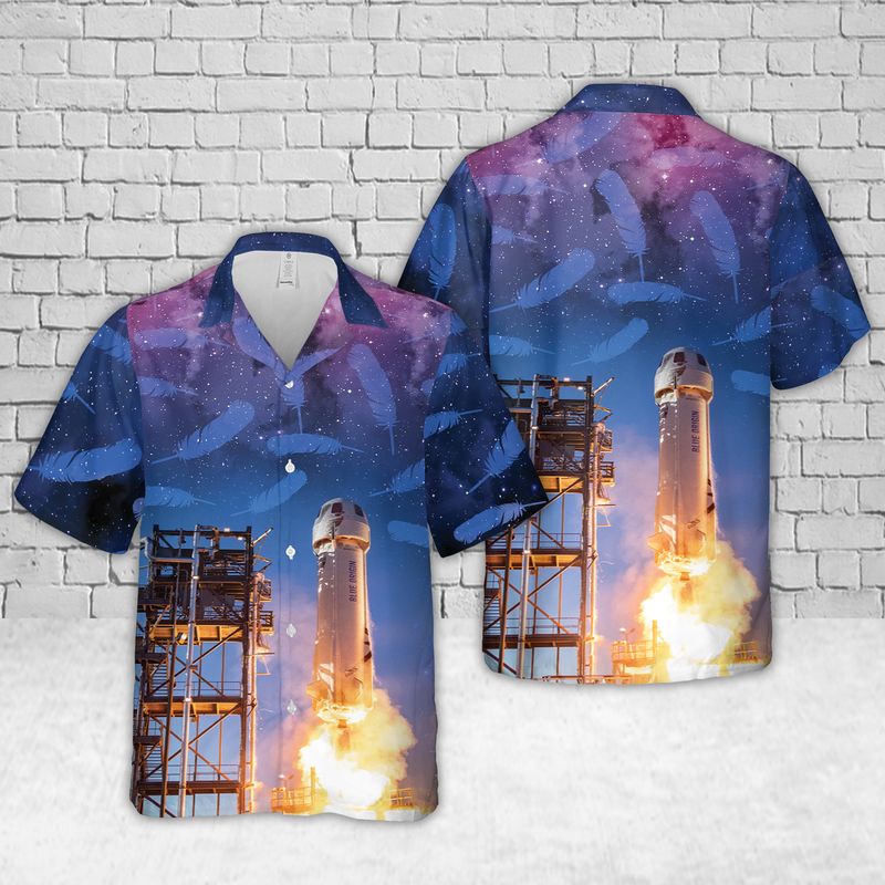New Shepard Blue Origin Hawaiian Shirt