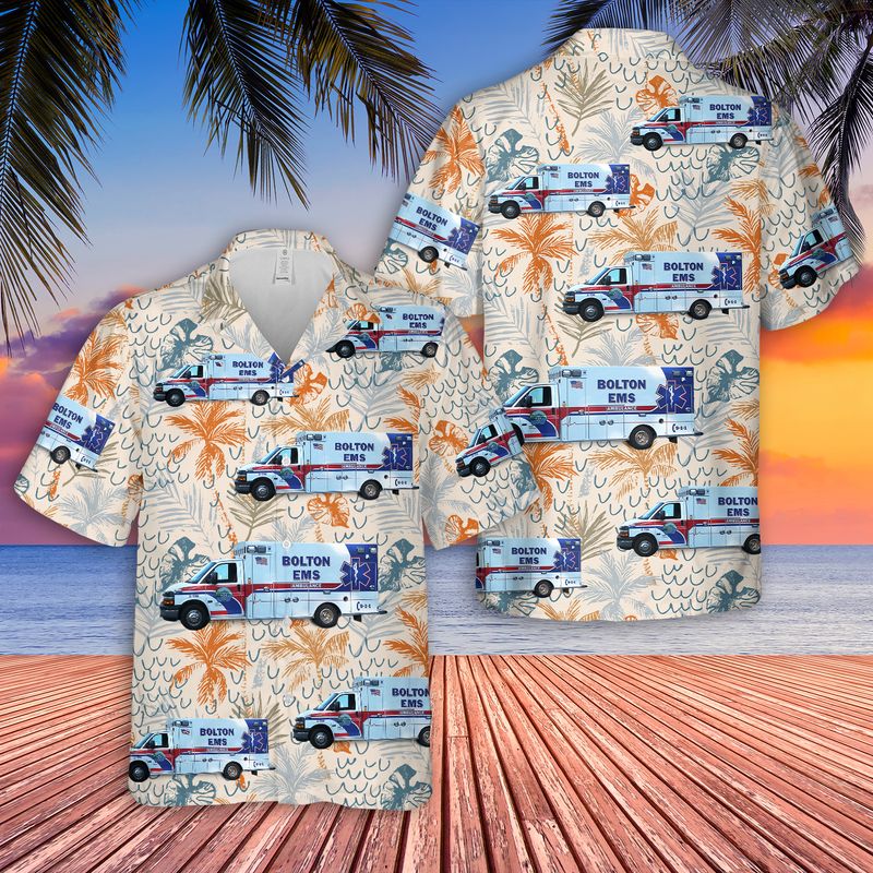 New York Bolton EMS Hawaiian Shirt