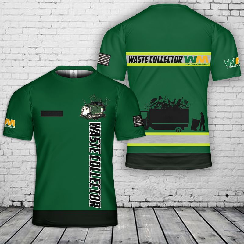 Custom Name Waste Management 3D T-shirt