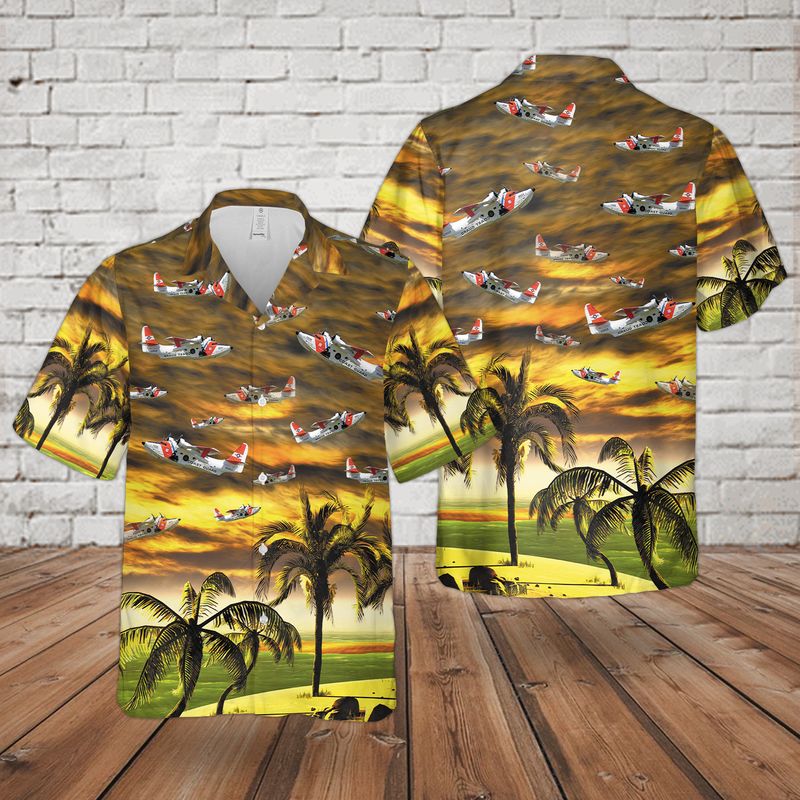 US Coast Guard Grumman HU-16 Albatross Hawaiian Shirt