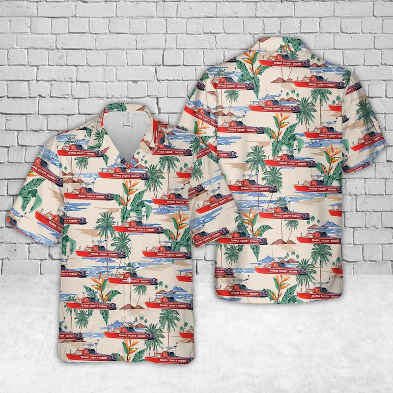 Orange County Sheriff's Department Boat Hawaiian Shirt