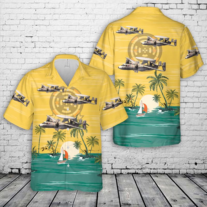 US Navy Airborne Command & Control Squadron 124 (VAW-124) "Bear Aces" Hawaiian Shirt