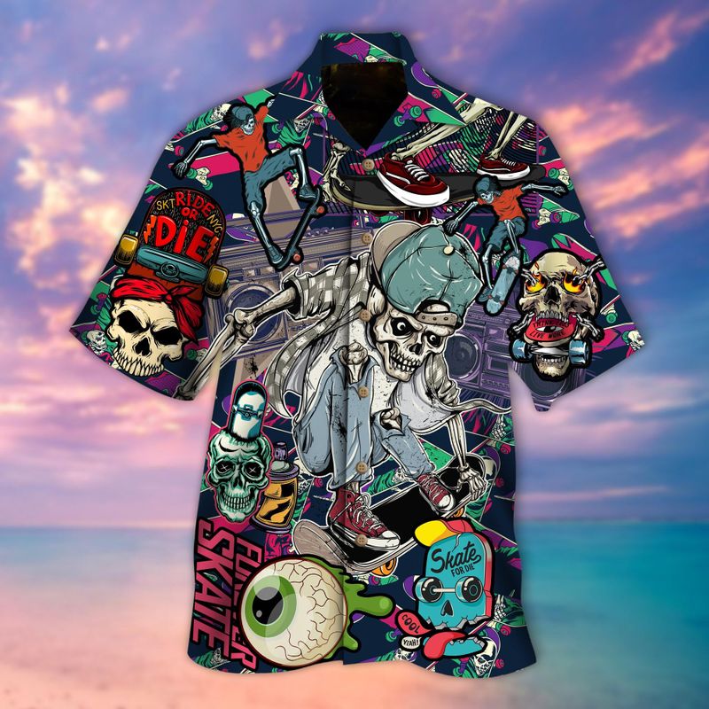 Skateboarding Hawaiian Shirt