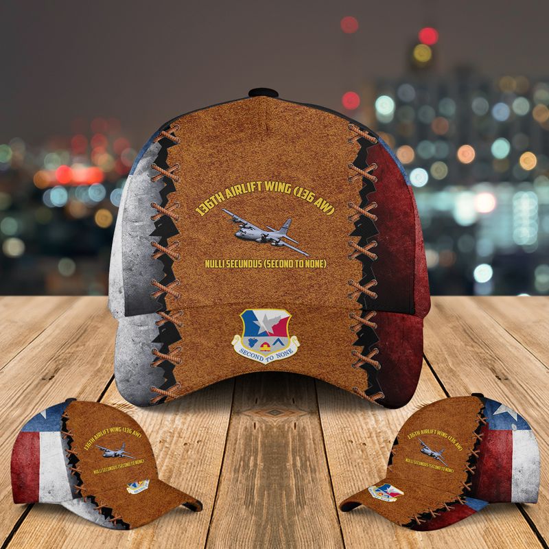 US Air Force Texas Air National Guard 136th Airlift Wing (136 AW) C-130H Hercules Baseball Cap