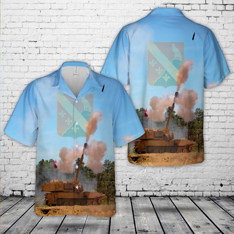 North Carolina Army National Guard M109A7 Self-Propelled Howitzer Systems Of 1st Battalion, 113th Field Artillery Regiment Hawaiian Shirt