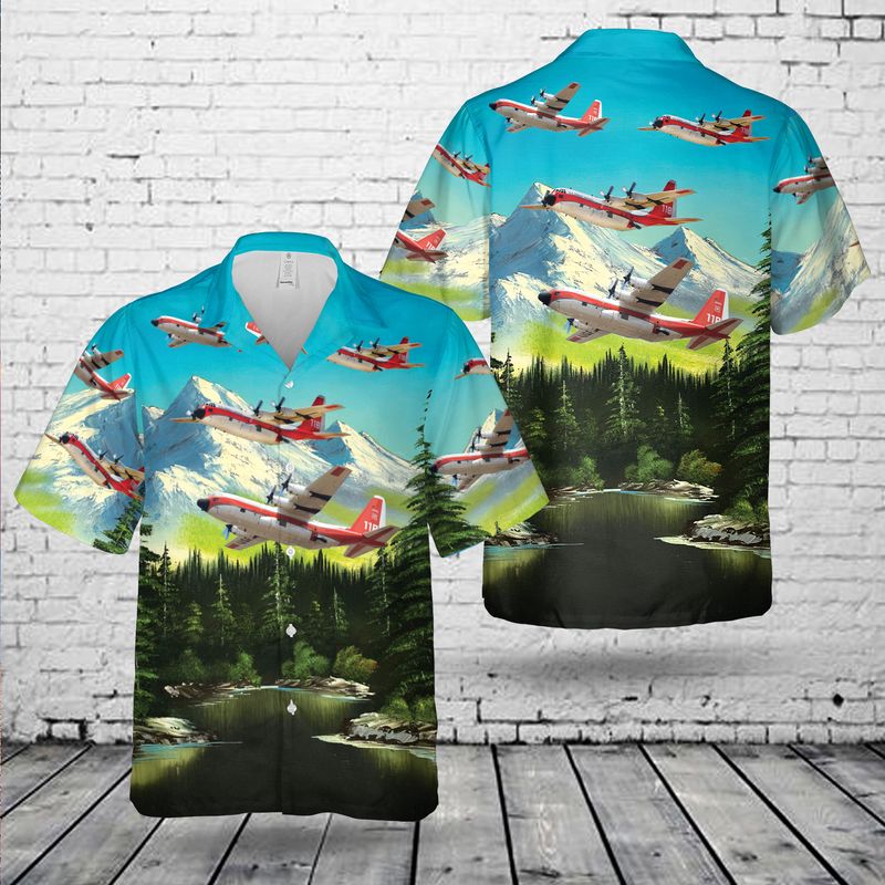 US Forest Service HC-130H Hercules Tanker 118 Hawaiian Shirt
