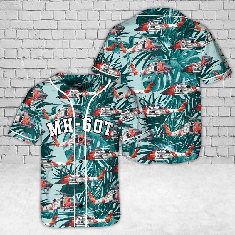 U.S Coast Guard Sikorsky MH-60T Jayhawk Baseball Jersey