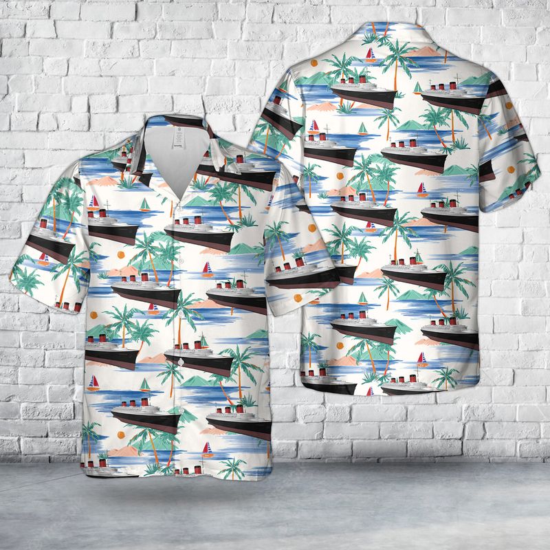 French ocean liner SS Normandie Hawaiian Shirt