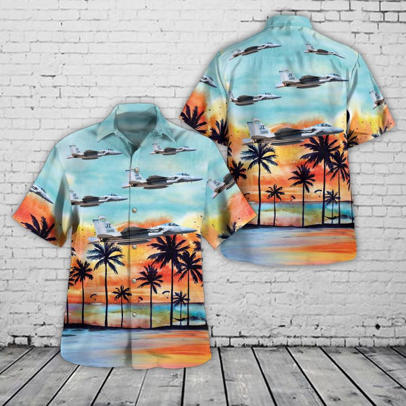 Louisiana Air National Guard 159th Fighter Wing 122nd Fighter Squadron McDonnell Douglas F-15C-38-MC Eagle 84-0022 Hawaiian Shirt
