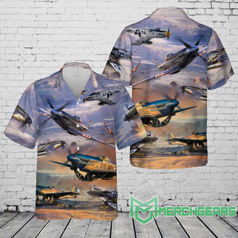 North American P-51 Mustang Hawaiian Shirt