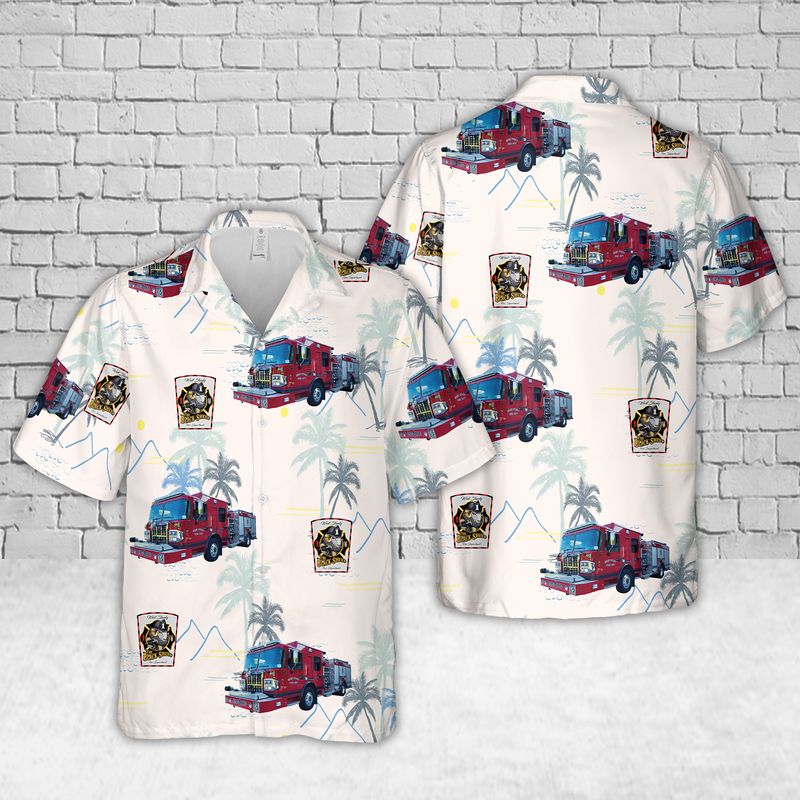 Locust, North Carolina, West Stanly Fire Department Hawaiian Shirt