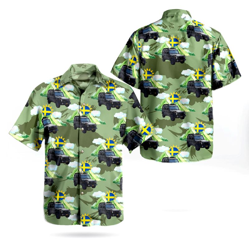 Swedish Army Terrangbil 14 G-Wagen 4x4 Hawaiian Shirt