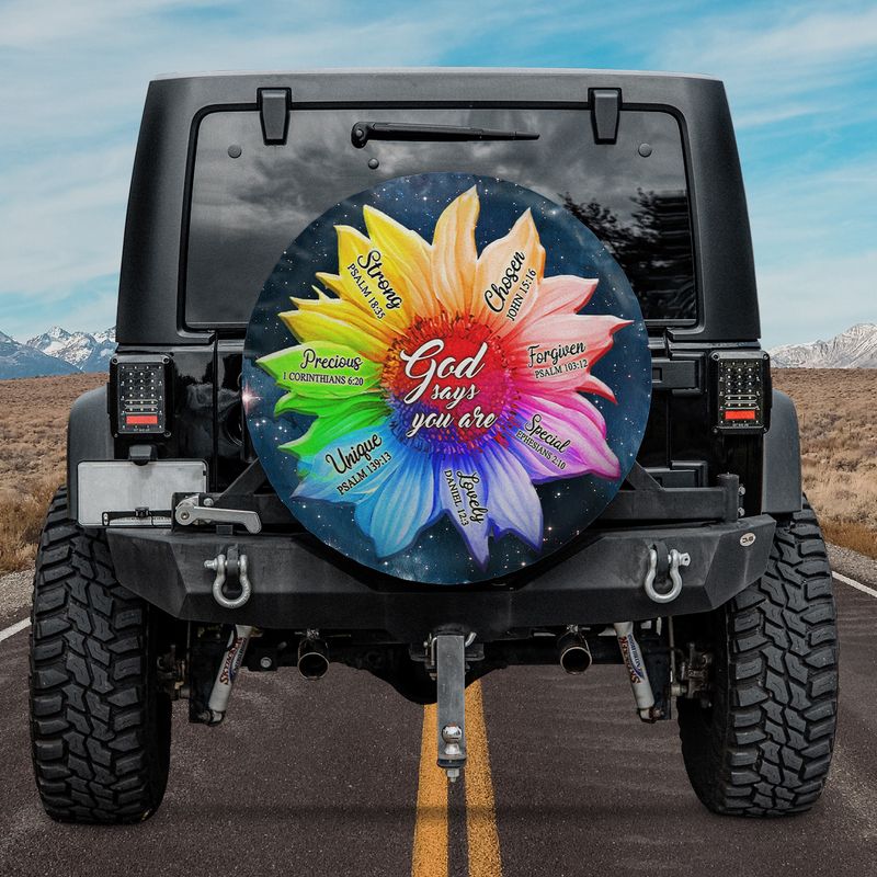 Daisy God Says You Are Spare Tire Cover