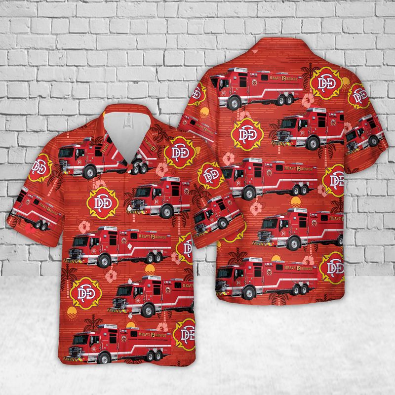 Dallas Fire-Rescue Department Hawaiian Shirt