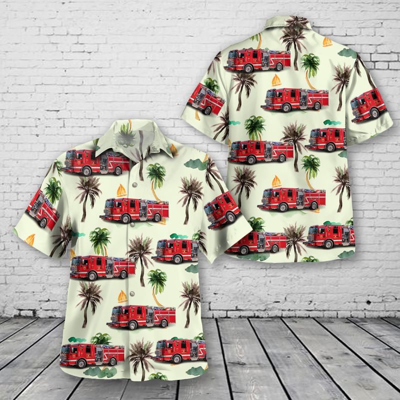 Mandeville, Louisiana, St. Tammany Parish Fire District No.4 Hawaiian Shirt
