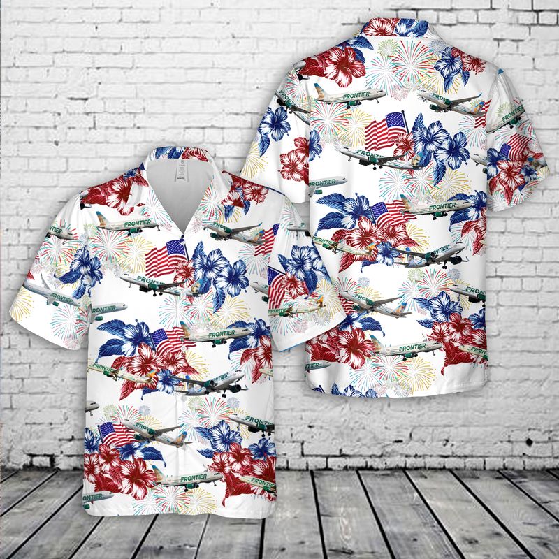 Frontier Airlines 4th Of July Hawaiian Shirt