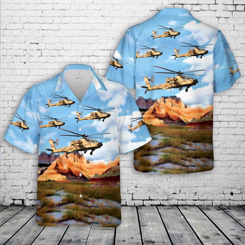 Qatar - Air Force Boeing AH-64E Guardian Hawaiian Shirt
