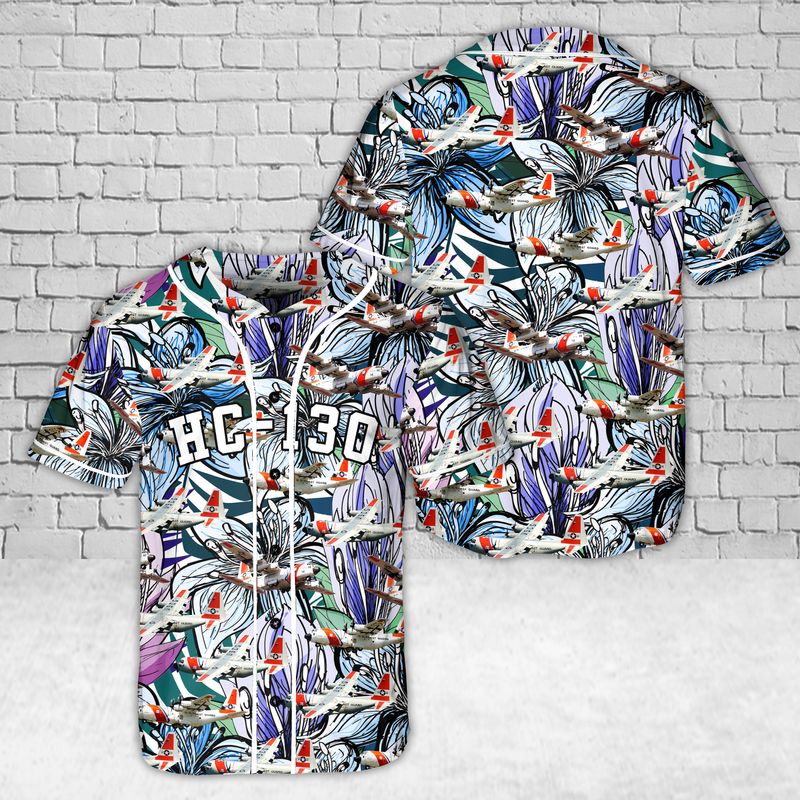 U.S Coast Guard Lockheed HC-130 Hercules Baseball Jersey