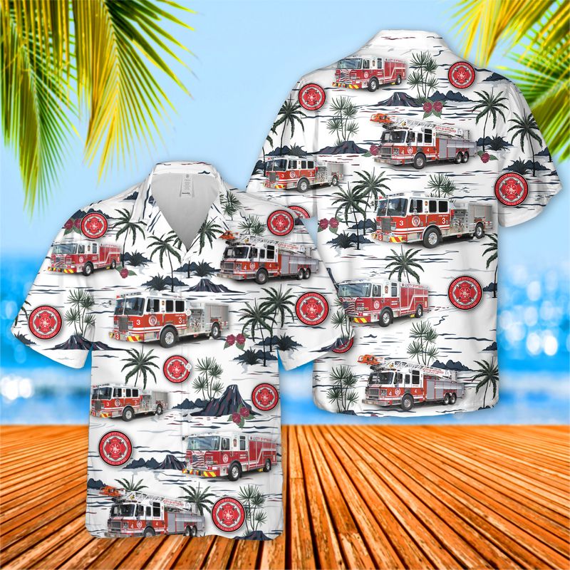 Pittsburgh Pennsylvania Fire Department Firefighter Fighter Rescue Hawaiian Shirt
