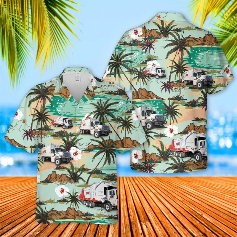 Rumpke Waste & Recycling Truck Hawaiian Shirt