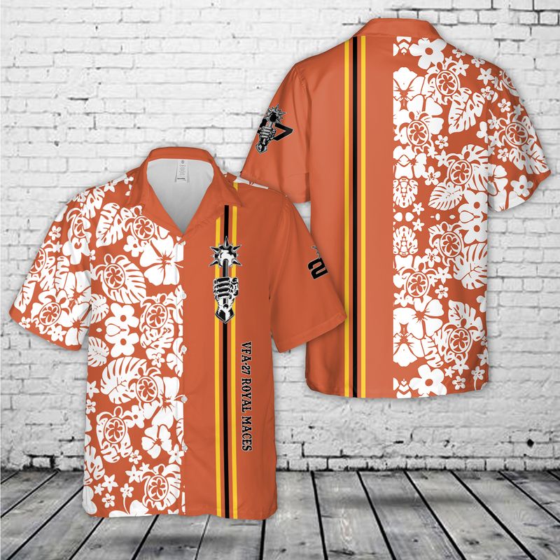 US Navy VFA-27 Royal Maces Hawaiian Shirt