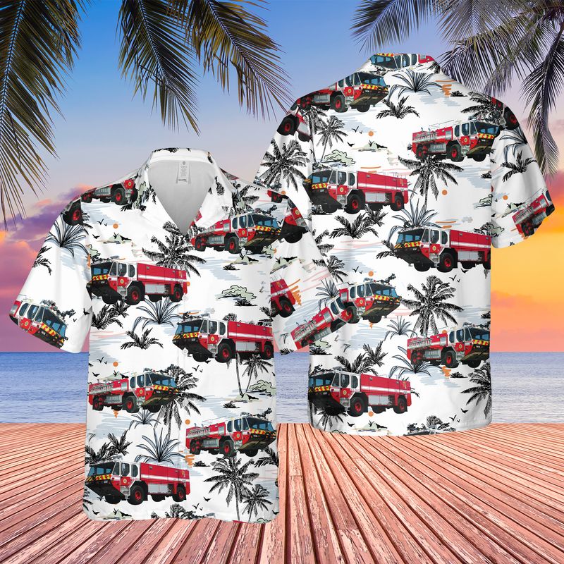 U.S. Navy Aircraft Rescue Fire Fighting (ARFF) E-ONE Hawaiian Shirt