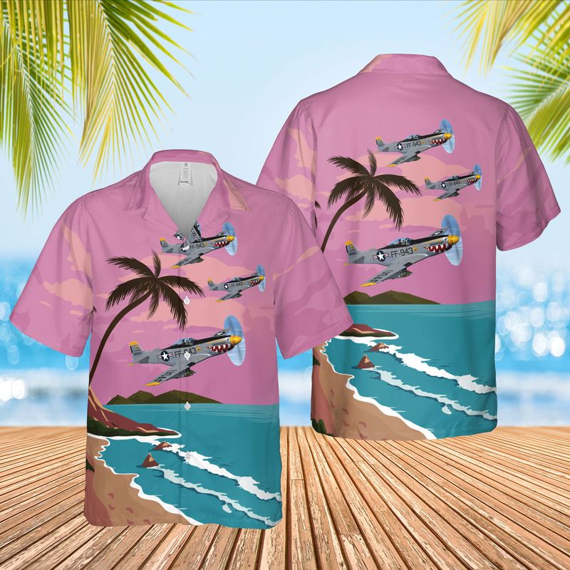 US Air Force North American F-51D Mustang Was That Too Fast Hawaiian Shirt