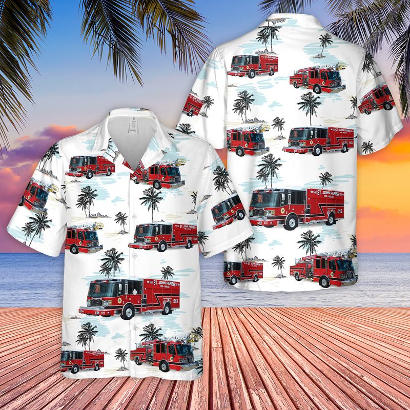 Lousina St. John Parish Fire Rescue Department Hawaiian Shirt