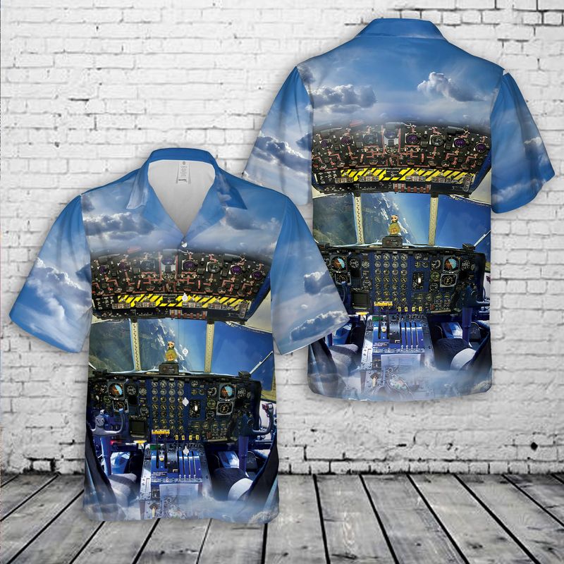 Cockpit US Navy "Fat Albert" C-130 Hercules Hawaiian Shirt
