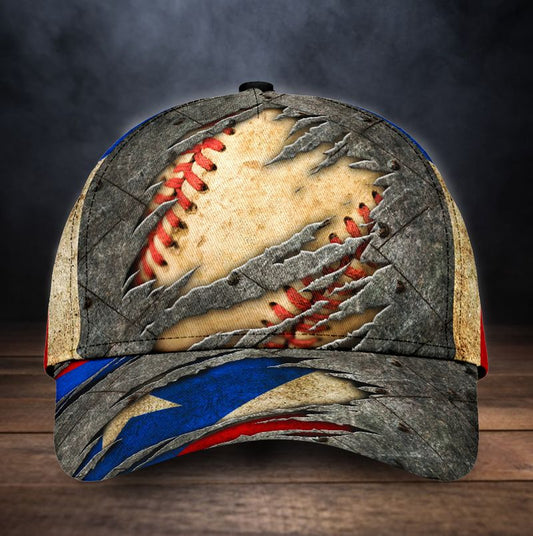 Baseball Puerto Rico Flag Baseball Cap
