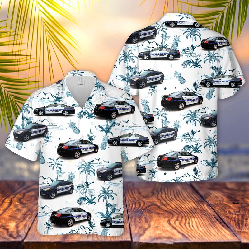 Charleston South Carolina Police Car Hawaiian Shirt