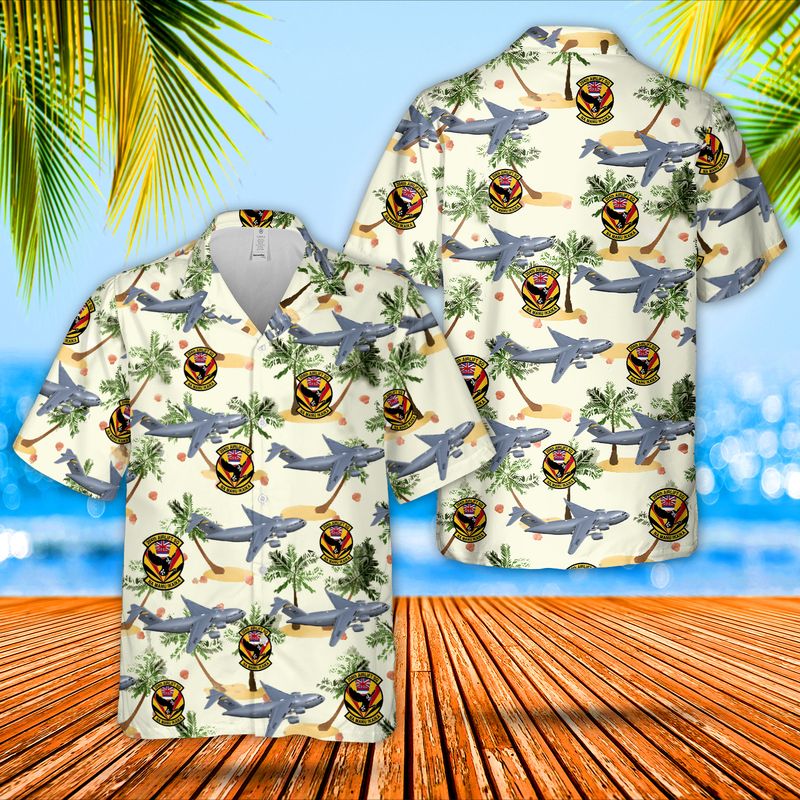 Hawaii Air National Guard 154th Wing 204th Airlift Squadron C-17 Globemaster III Hawaiian Shirt