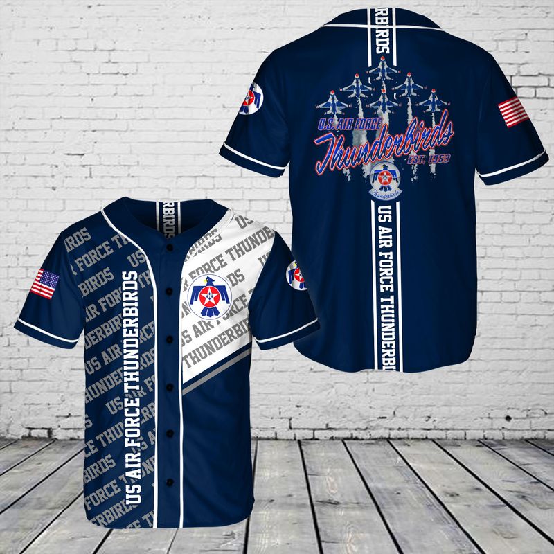 US Air Force Thunderbirds AOP Baseball Jersey