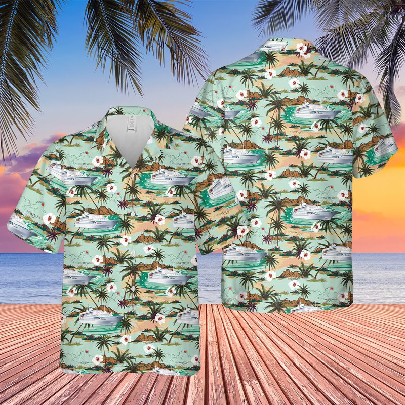 Crystal Yacht Cruises Crystal Esprit Hawaiian Shirt