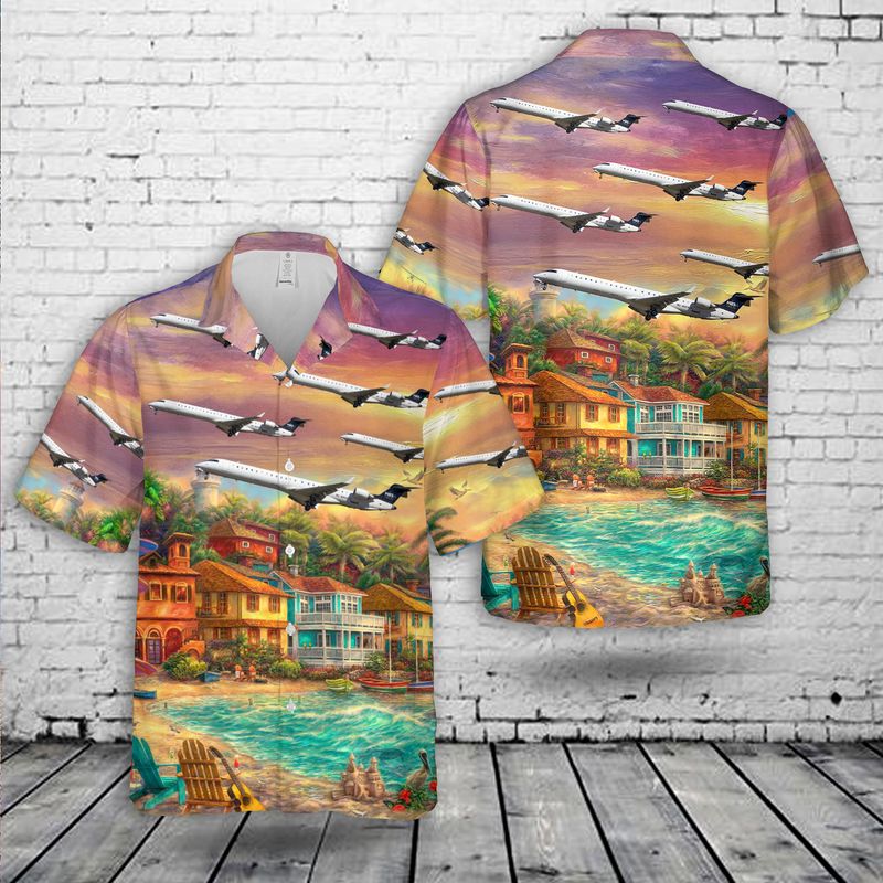 Mesa Airlines Bombardier CRJ-900ER Hawaiian Shirt