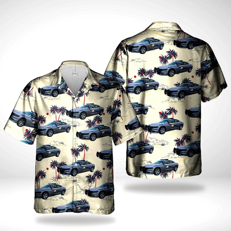 Kentucky State Police KSP Dodge Charger Hawaiian Shirt