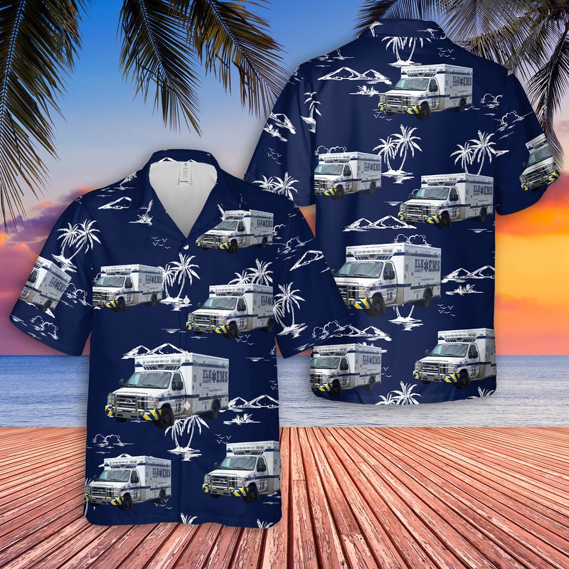 Pennsylvania Elk County EMS Hawaiian Shirt